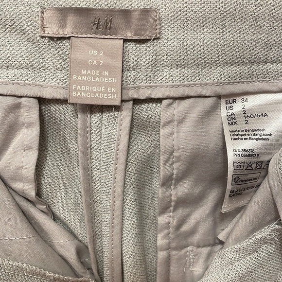 H&M light grey skinny leg trousers size 2 - Picture 4 of 4